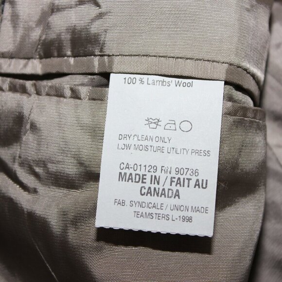 Lauren Ralph Lauren Mens Wool Suit Jacket Sport Coat Green Brown Houndstooth 48R - Picture 7 of 13